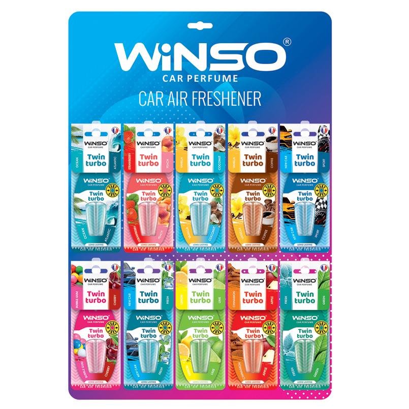 Ароматизатор с двойной капсулой Twin Turbo дисплей MIX 30шт