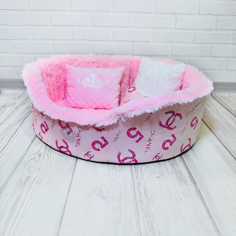 Лежанка для собак Amore mio Cane Лежанка Бристоль Princess до 16 кг 60х55х19 см (ОВ-0035)