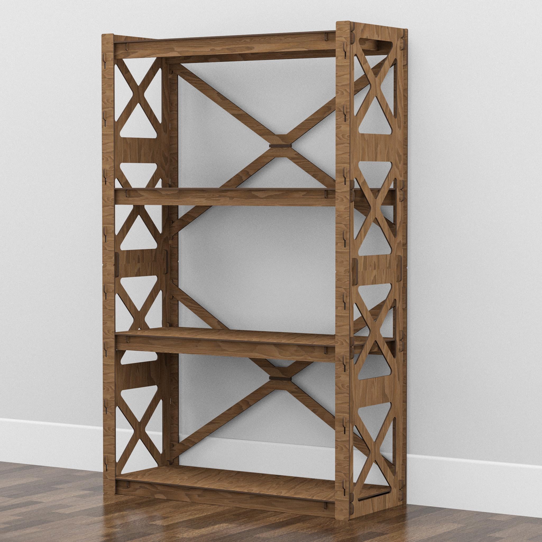 Стелаж дерев'яний Hexagonica Provence на 4 полиці 1200х750х300 мм (120045) - фото 5