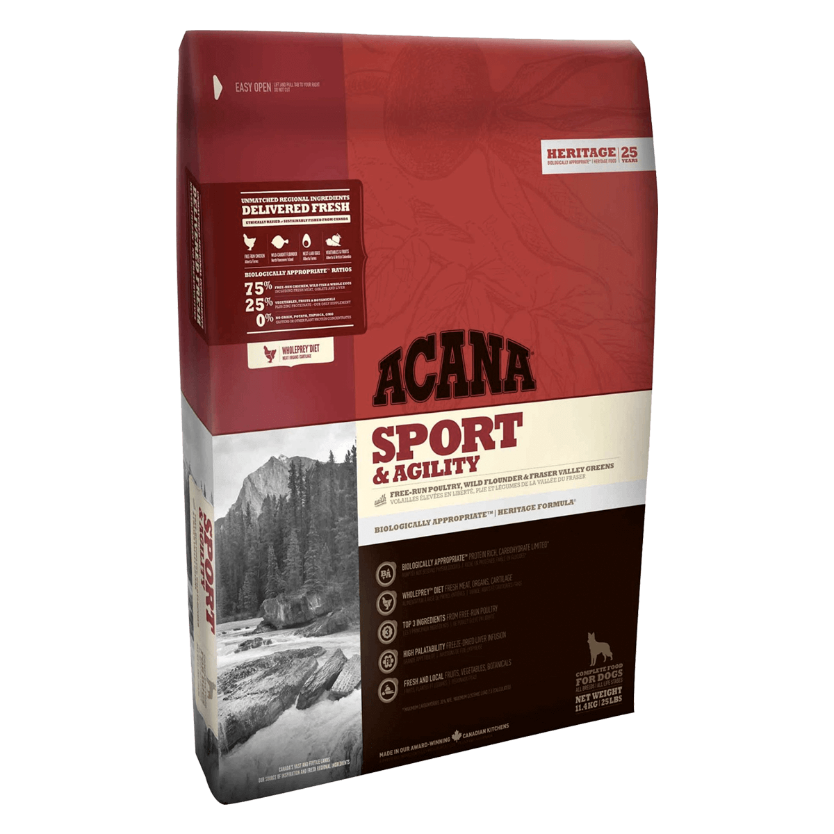 Корм беззерновой Acana Sport&Agility для активных собак 17 кг (26458)