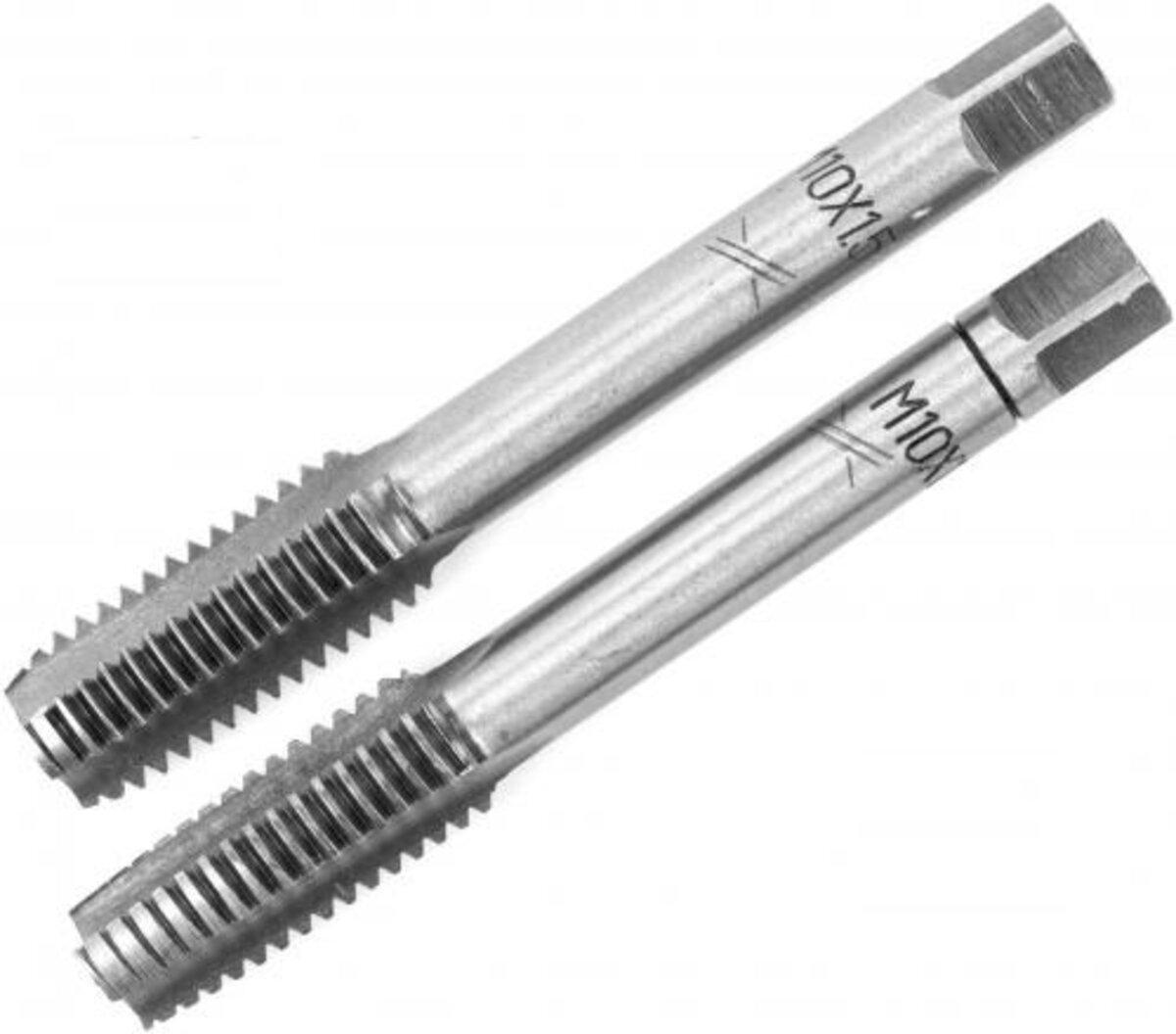 Метчик Virok М10 х 1,5мм 2 шт. №1/№2 сталь 9ХС (13574)