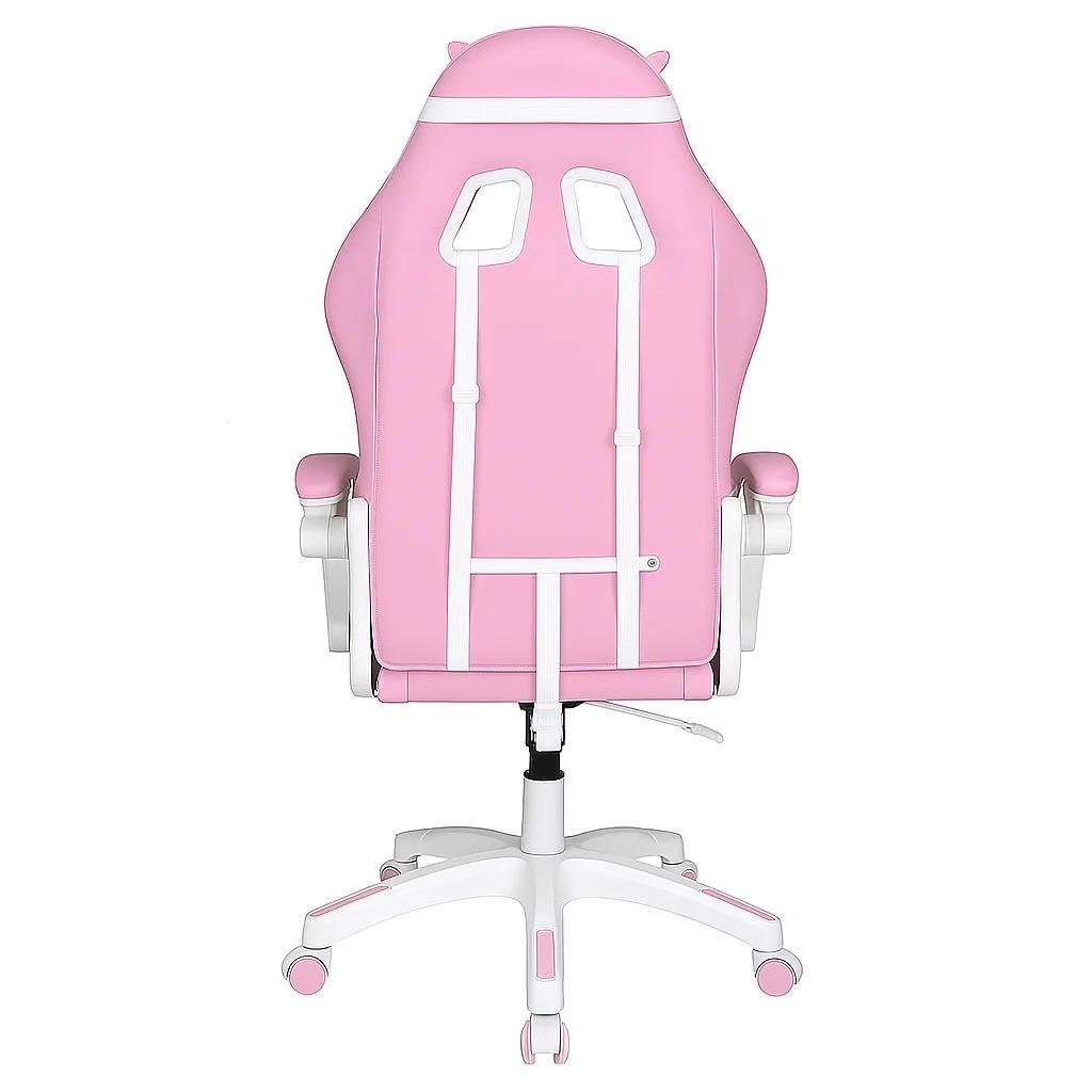 Геймерське крісло EC GAMING з підставкою для ніг Рожевий (17435) - фото 5