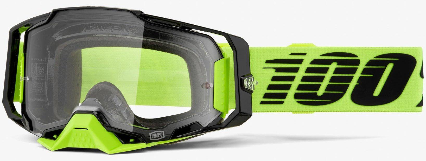 Мотоокуляри 100% ARMEGA Goggle Neon Yellow/Clear Lens (39426)