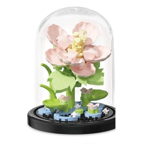 Конструктор Цветы в колбе 247 деталей Розовый (365)