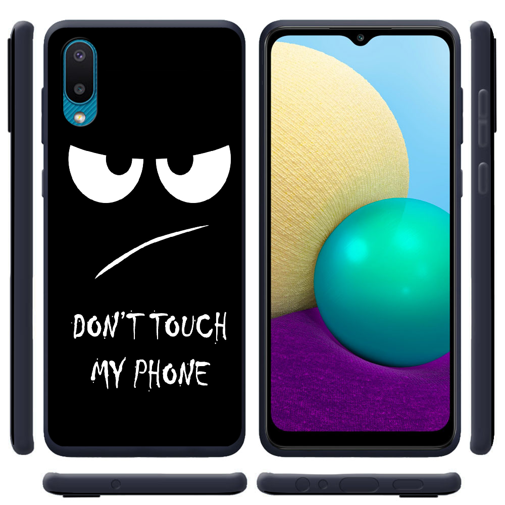 Чохол BoxFace Samsung A022 Galaxy A02 Don't Touch my Phone Синий силікон (42004-up535-42498) - фото 2