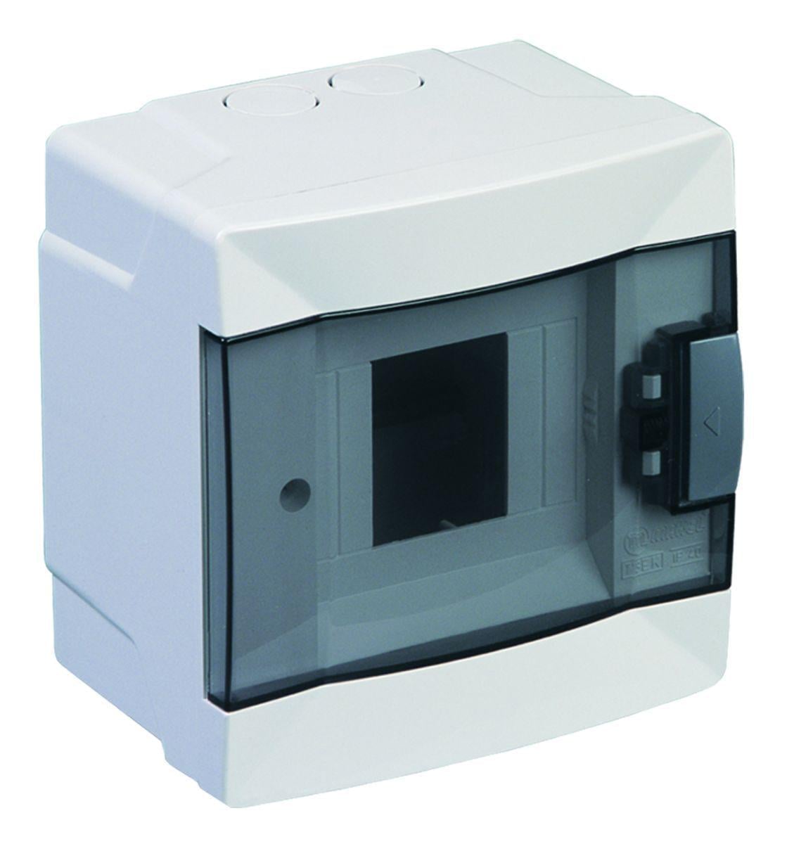 Щит Makel 4-модульный для открытого монтажа с прозрачной дверцей (63104)