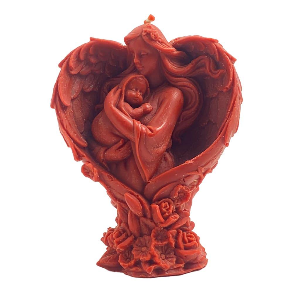 Свеча восковая Дева Мария с младенцем Красный (11039093)