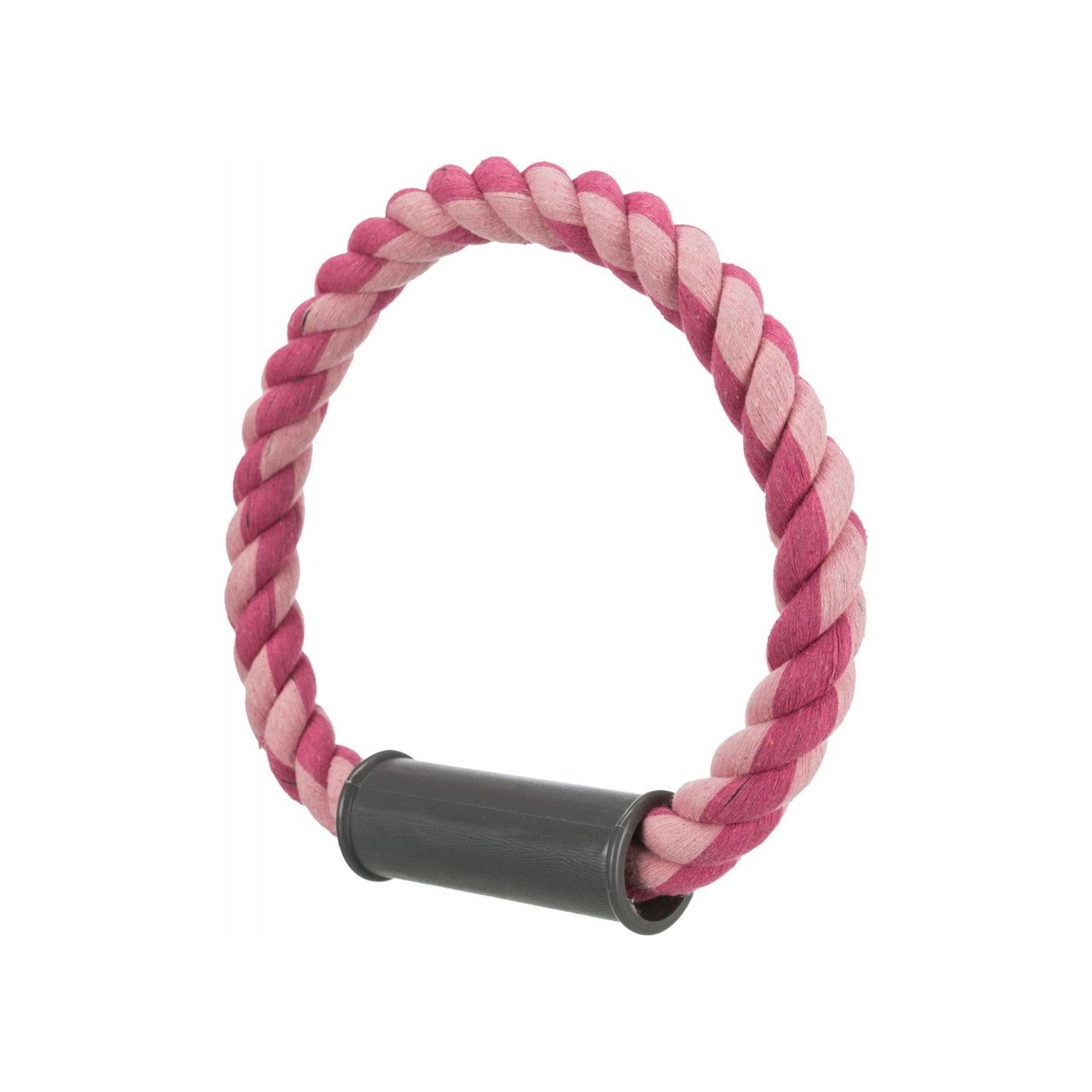 Игрушка для собак Trixie Кольцо плетеное с пластиковой ручкой 30 см Розовый (4011905032771)