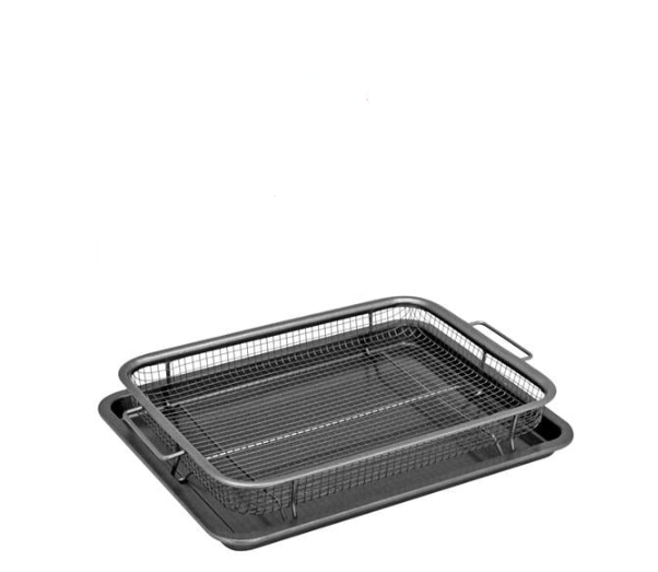 Деко для запікання з решіткою 32х22х5/32,5х24,5х2 см Чорний (MH-4453) - фото 1 Деко для запікання з решіткою 32х22х5/32,5х24,5х2 см Чорний (MH-4453) - фото 1