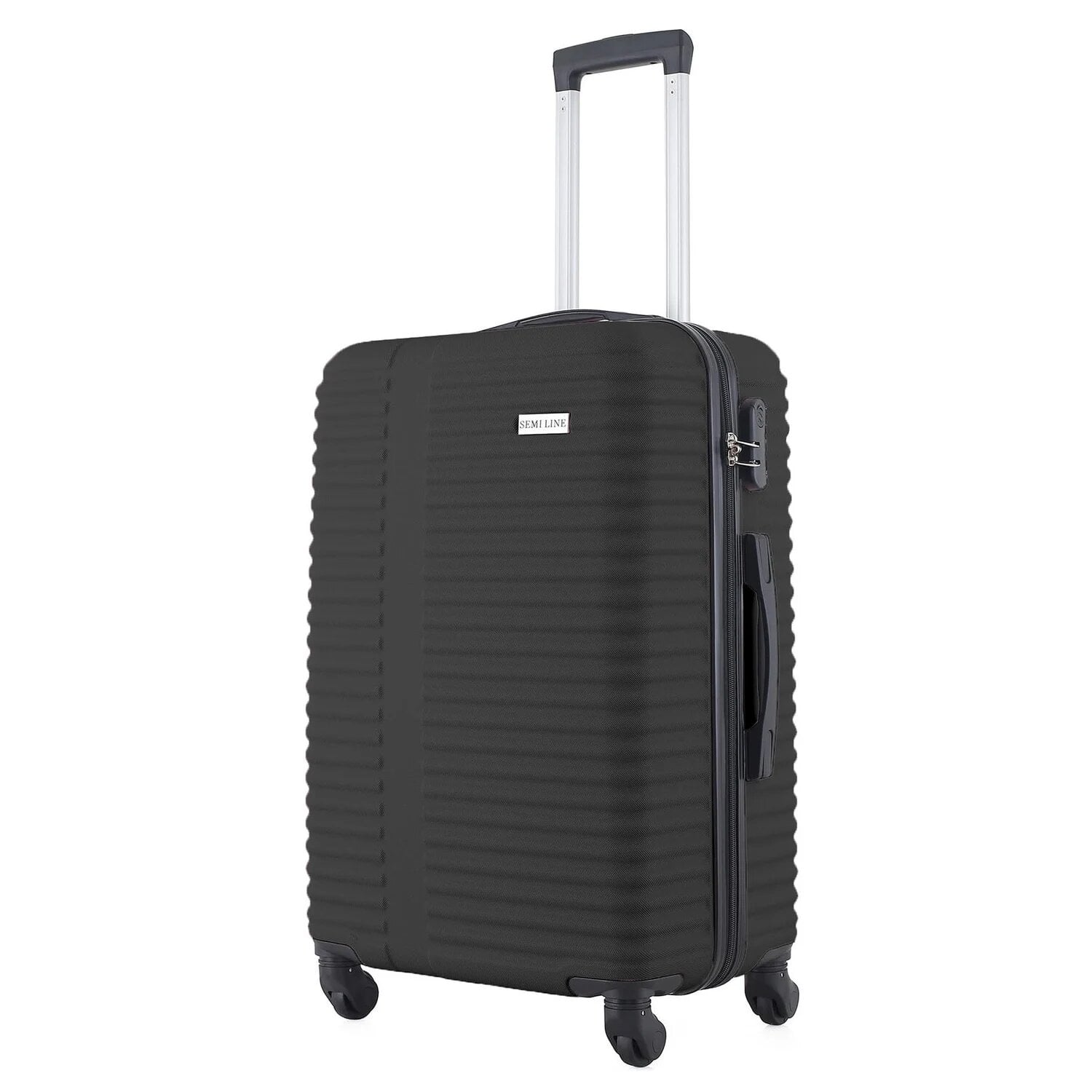 Чемодан SEMI LINE 20" S ABS-пластик 41 л с кодовым замком на 4 колесах Черный (DAS303814)