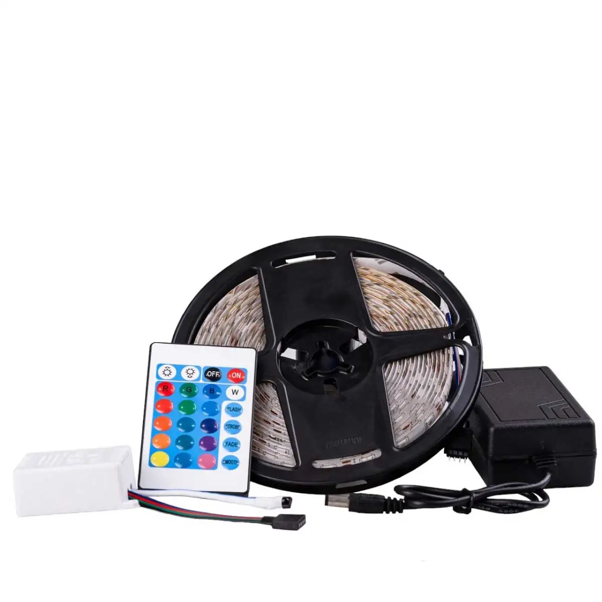 Светодиодная лента GarlandoPro 5050RGB 5050 RGB 5 м с пультом Разноцветный (118-107-5050RGB)