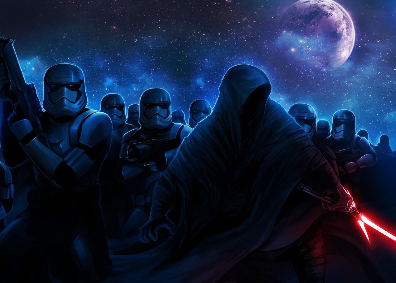 Картина постер Gee! Star Wars Звёздные войны Ночной штурм 60х40 см SW.09.071