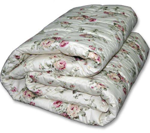 Одеяло теплое из овечьей шерсти Евро размера Лери Макс Цветы (19895)