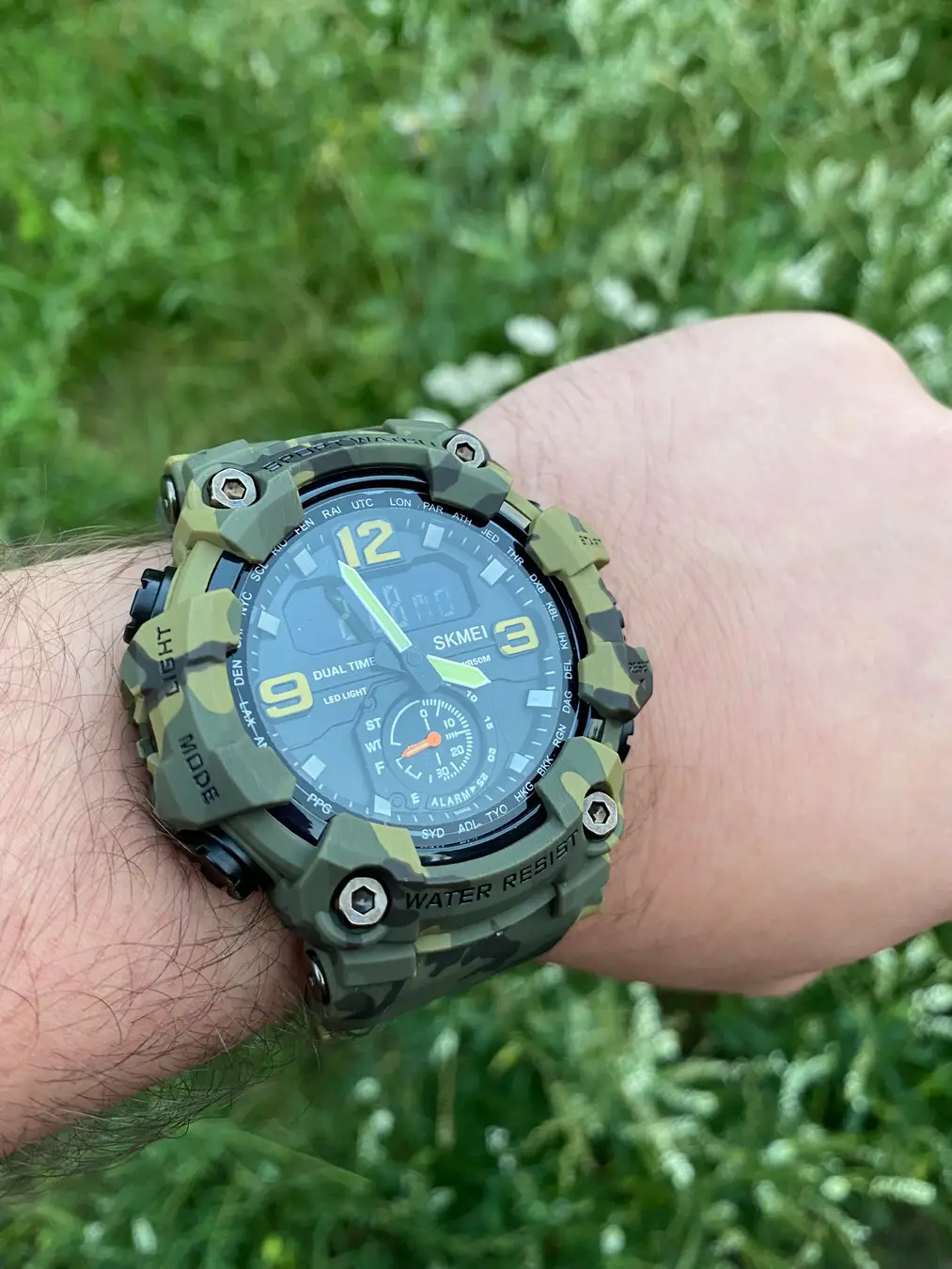 Годинник наручний чоловічий Skmei 1965CMGN з підсвічуванням Green camouflage (13103547) - фото 5