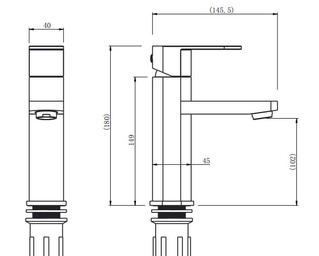 Смеситель для умывальника Venta VL103MS однорычажный в ванну нержавеющая сталь врезной - фото 4 Смеситель для умывальника Venta VL103MS однорычажный в ванну нержавеющая сталь врезной - фото 4