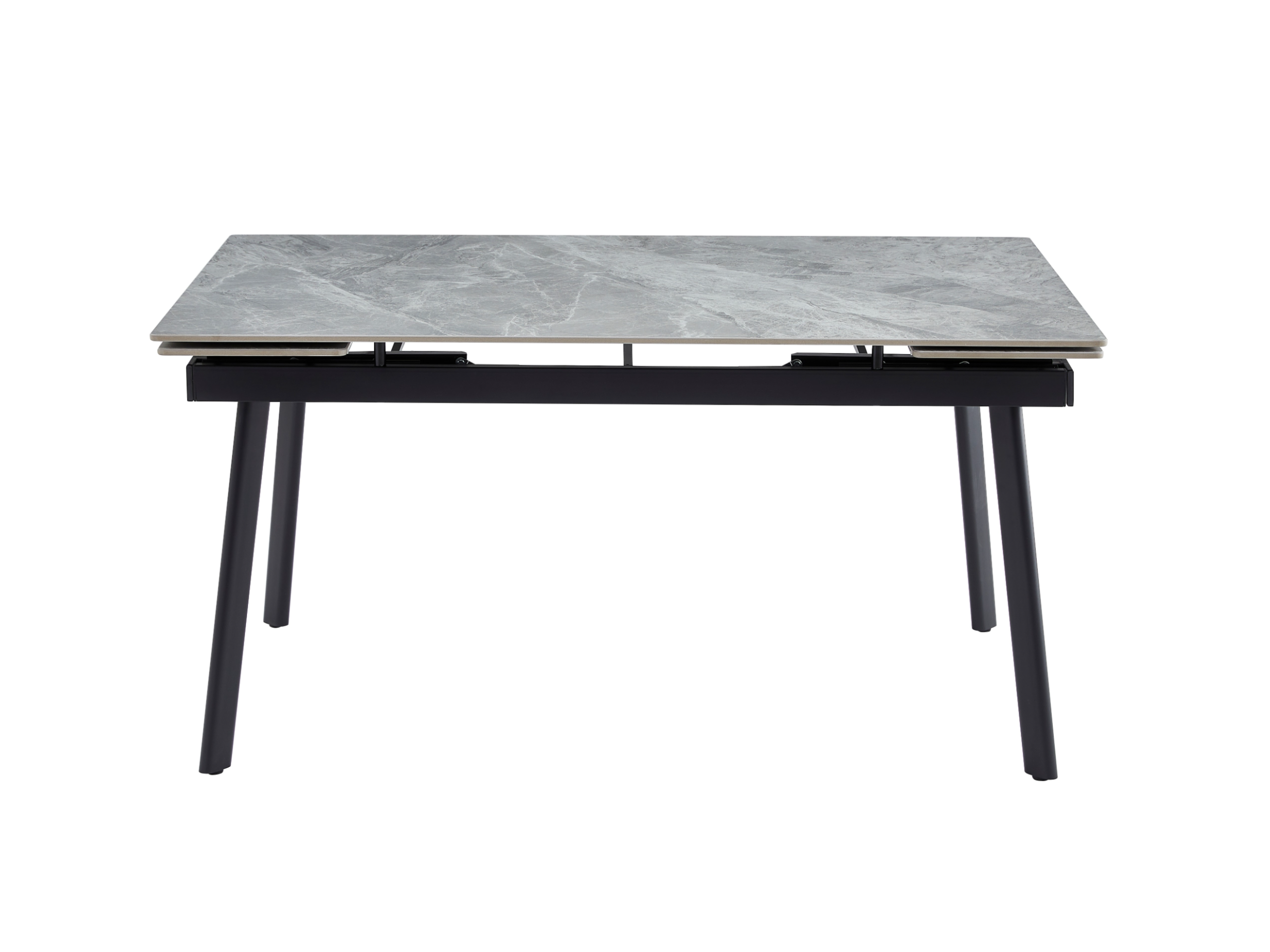 Стіл обідній розсувний Vetro Mebel 1500- 2100x900x760 мм Б’янко карарра грей/Чорний (TМ-98) - фото 2 Стіл обідній розсувний Vetro Mebel 1500- 2100x900x760 мм Б’янко карарра грей/Чорний (TМ-98) - фото 2