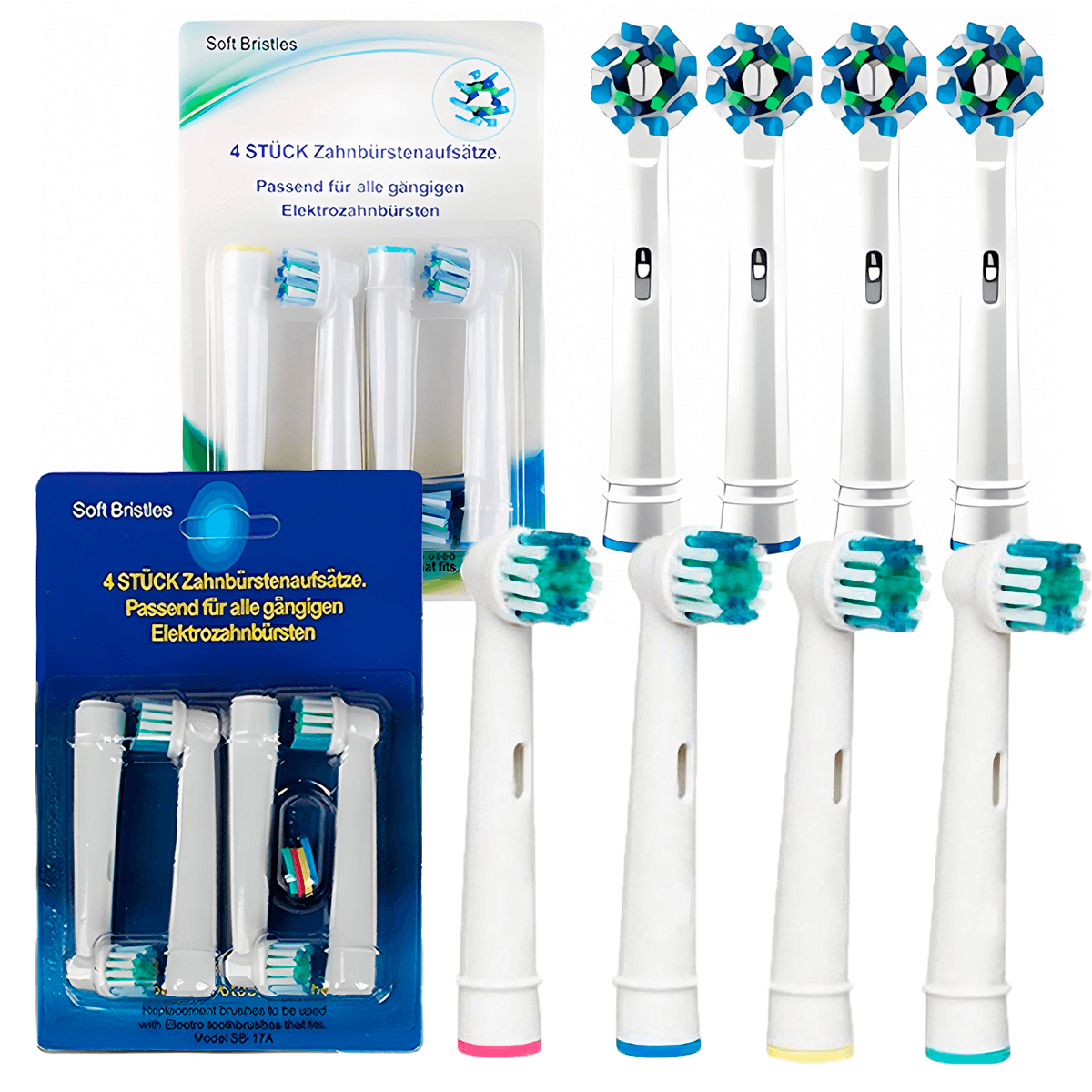 Набор сменных насадок SB-17A Precision Clean/EB50 Cross Action для зубной щетки Oral-B Braun (2179795829) - фото 5