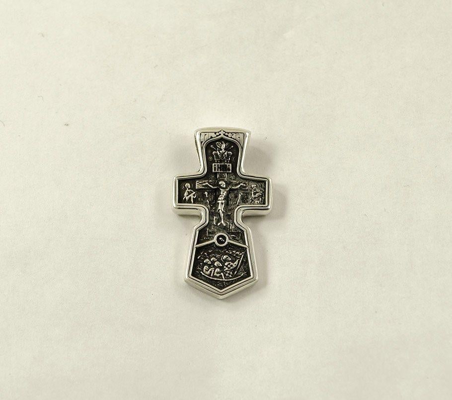 Кулон крест Maxi Silver 9002 Распятие Святитель Николай Угодник (89002)
