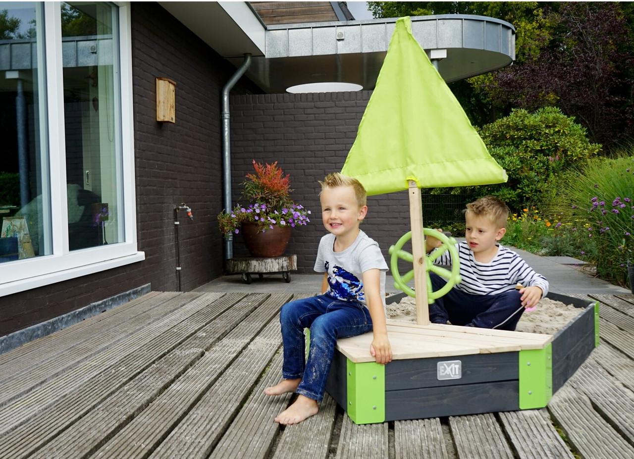 Песочница-корабль детская Exit Aksent из кипариса 190x90 см (2654930177) - фото 7