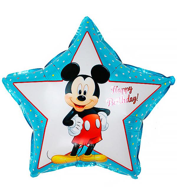 Повітряні кульки Зірка Міккі 45 см
