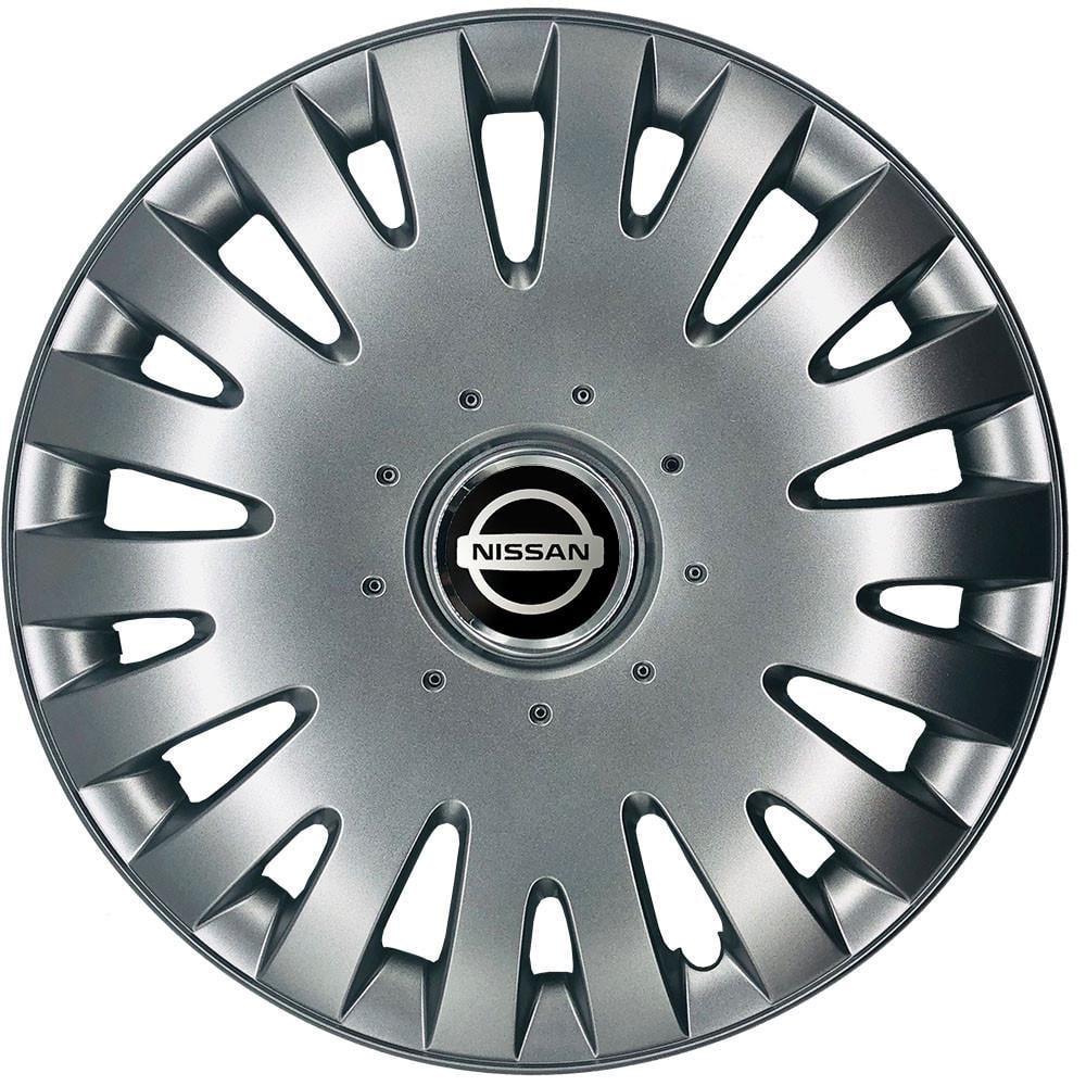 Колпаки SJS R16 с логотипом Nissan 403 4 шт. Серебристый (2654561641)