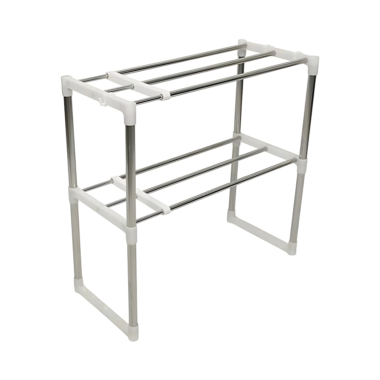 Полка-органайзер для микроволновки раздвижная металл/пластик 2 яруса Белый (40165210)