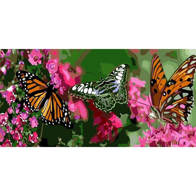 Картина по номерам Strateg Премиум Бабочки Strateg 50х25 см (WW059)