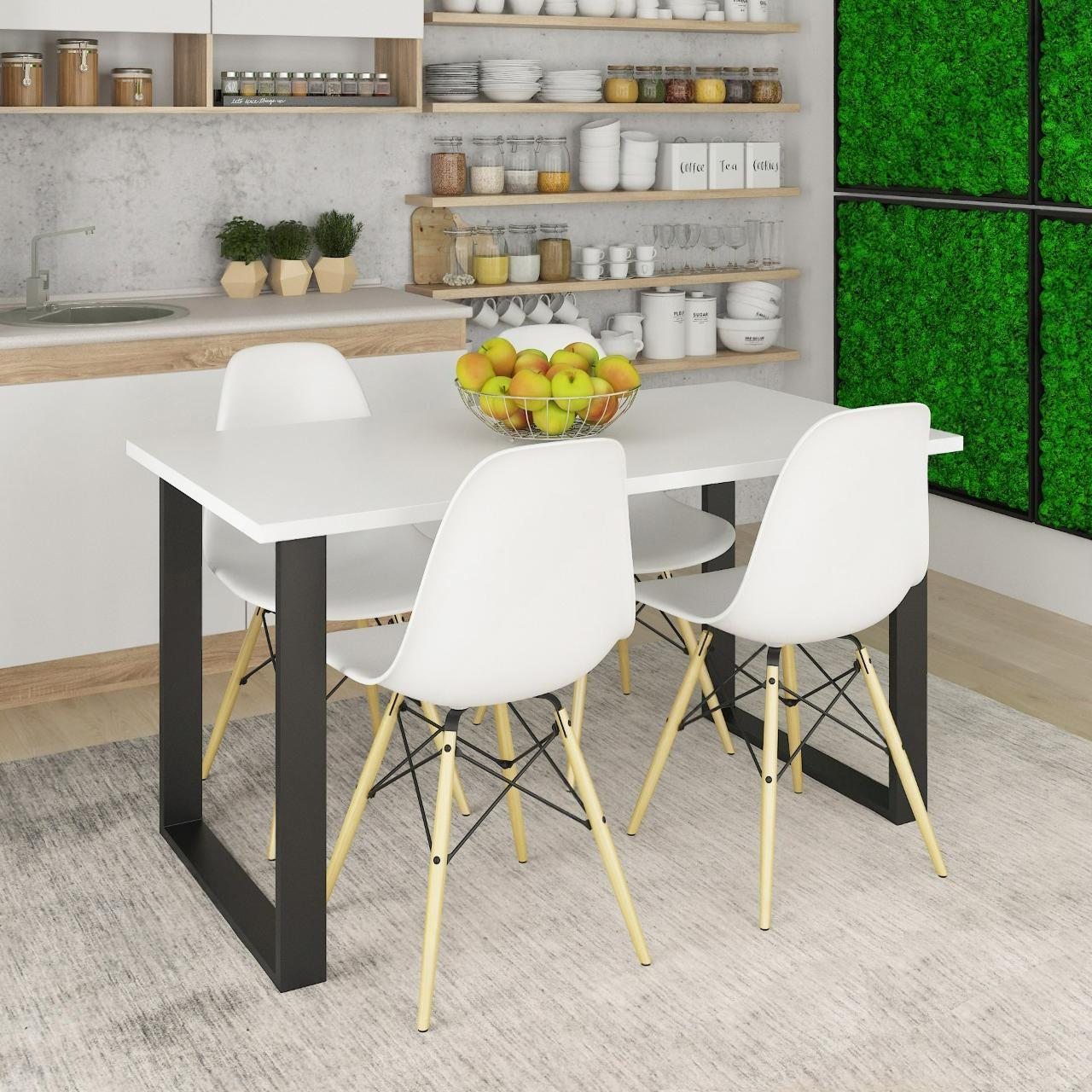 Обідній стіл A-145 1400x740x740 мм Білий (id27-a145-white)