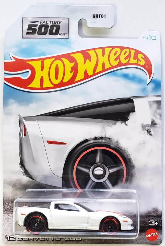 Игрушечная машинка Hot Wheels 12 Corvette Z06 2021 Factory 500 H.P. 05/10 Walmart Exclusive (GRT06)