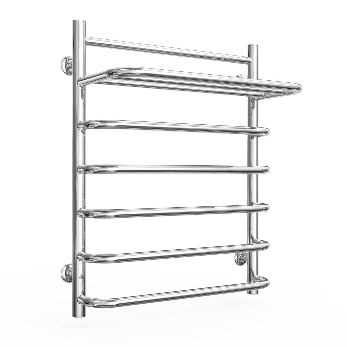 Полотенцесушитель водяной для ванной Laris П7 из нержавеющей стали 500х660 мм с полкой Хром (147-127-71207699) Полотенцесушитель водяной для ванной Laris П7 из нержавеющей стали 500х660 мм с полкой Хром (147-127-71207699)