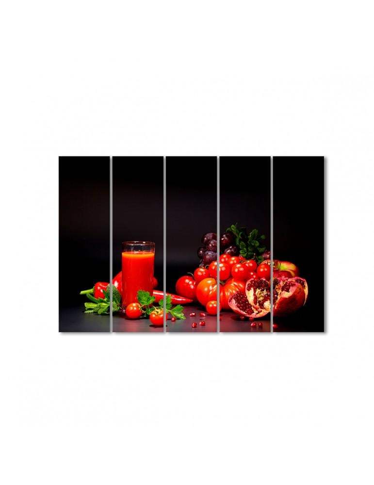Картина модульная Приправа смузи 5 модулей 80x120 см