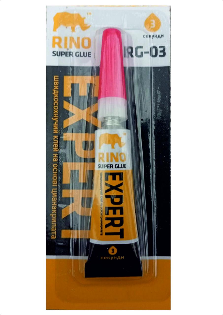 Супер-клей цианакрилатный RINO Expert Секунда 3 г (28716225)