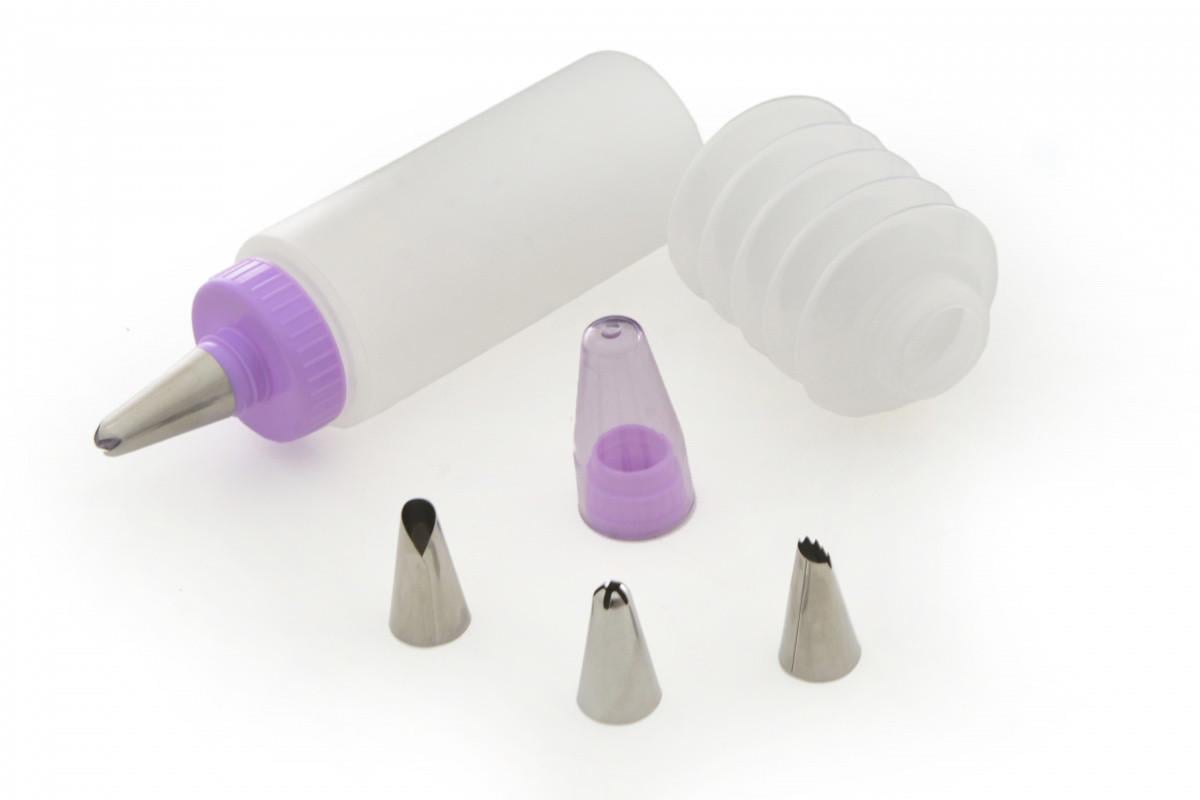 Кулинарный декоратор Fissman с насадками и двумя бутылками 125/165 мл из пластика (AY-7576.DR)