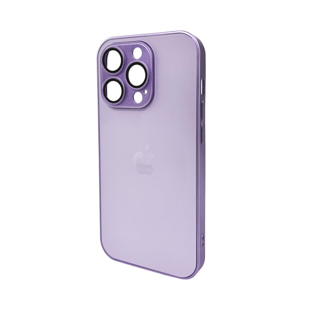 Противоударный чехол для Apple iPhone 15 Pro AG Glass Matt Frame Color / Light Purple
