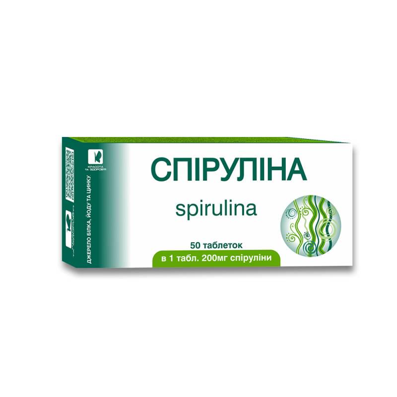 Добавка натуральна Красота та Здоров'я Спіруліна 50 таб. (10413) - фото 1