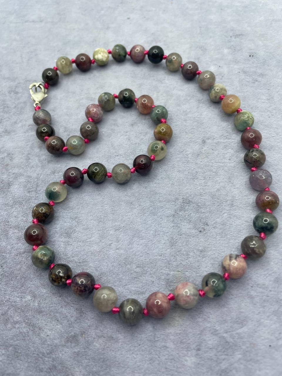 Бусы турмалин 48 см 8 мм Разноцветный (939)