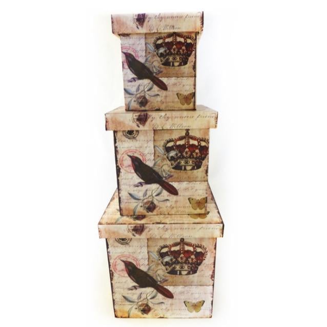 Шкатулка-коробка Гранд Презент Корона 3 шт. (SH31383-073)