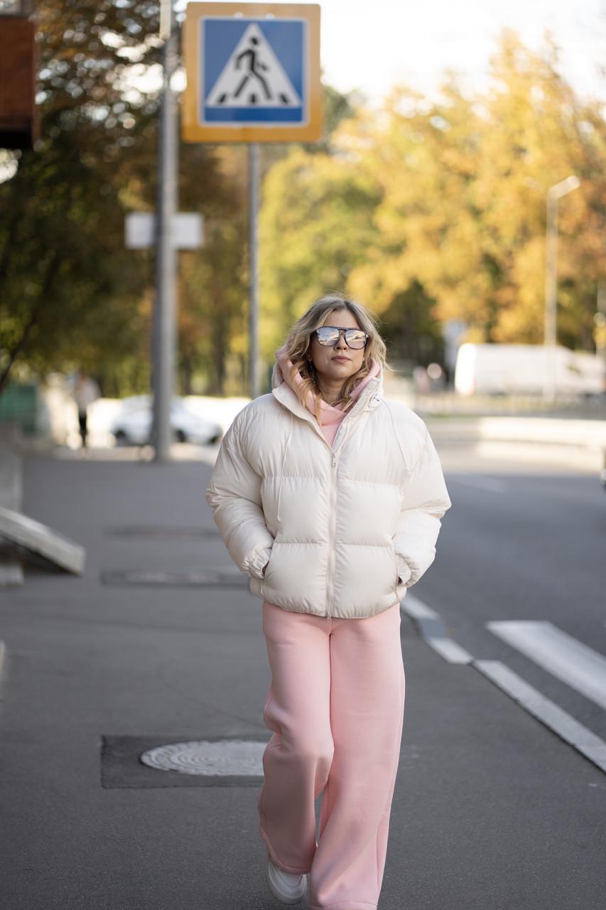 Пуховик жіночий демісезонний Білий - фото 4