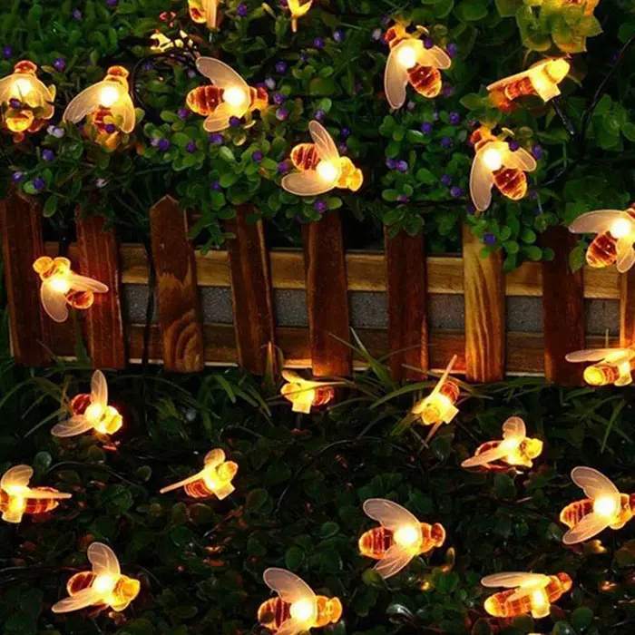 Гирлянда Hengda LED Пчелки питание солнечная батарея 4,5 м Теплый Белый (ND-213-G-16) - фото 5