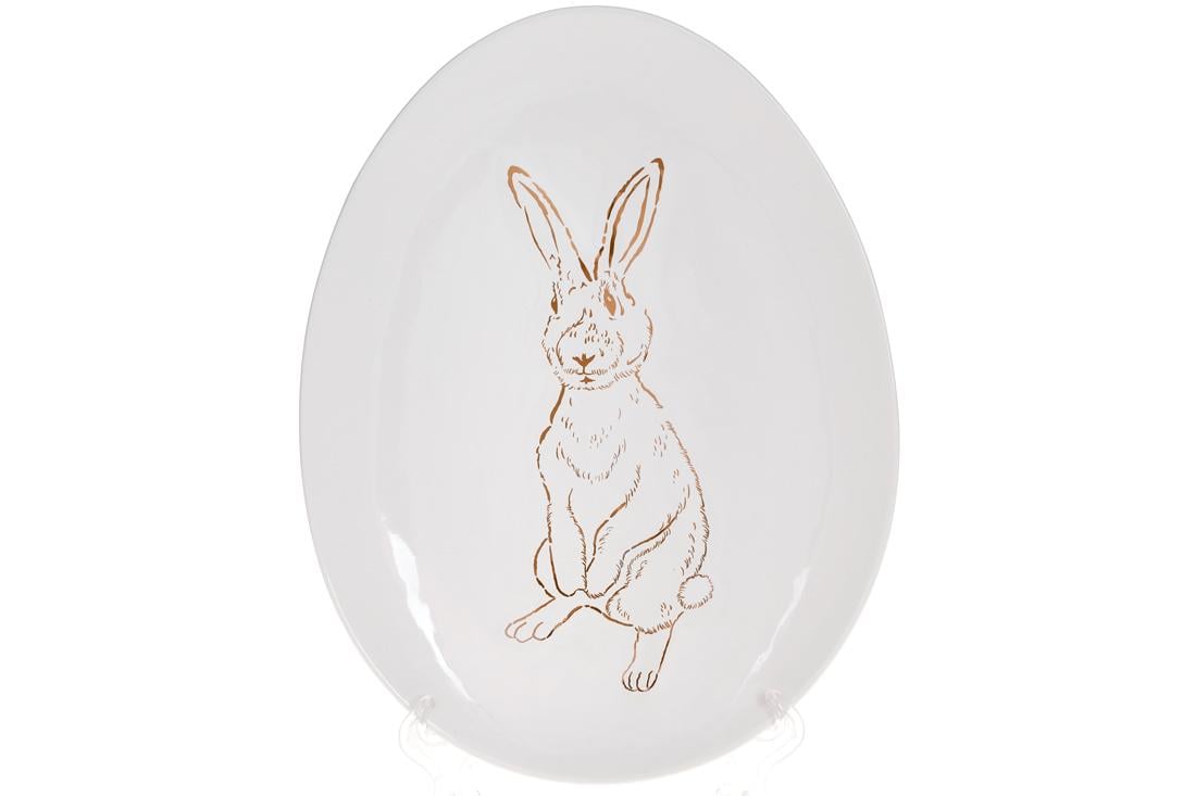 Блюдо керамическое овальное с рисунком Bunny 27 см (795-215)