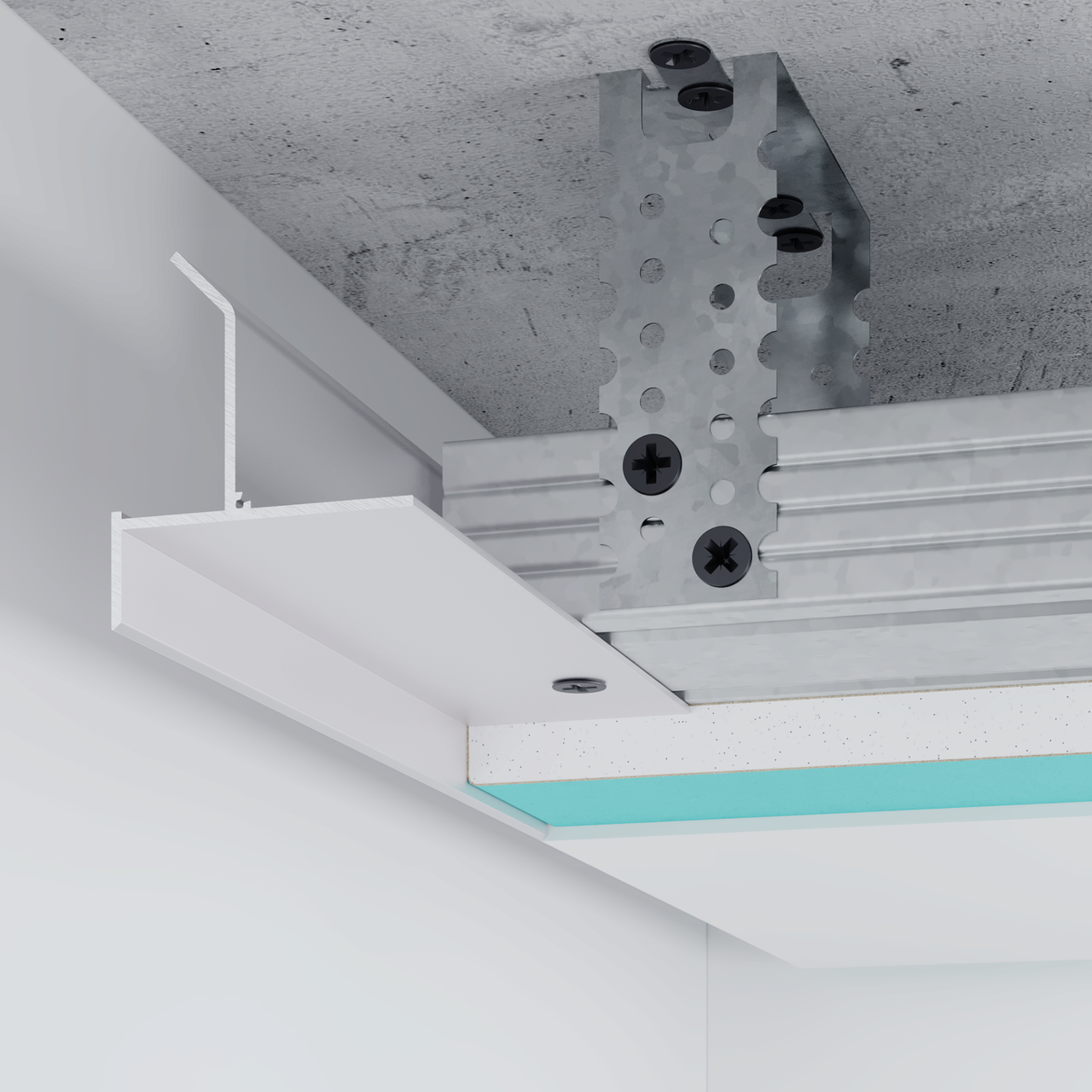 Профиль теневого шва FSPRO 16 мм под LED-ленту алюминиевый 3 м Анодированный (F3.16L24A)