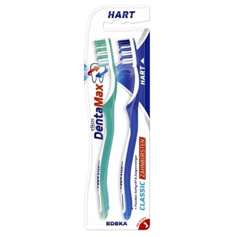 Зубная щетка Elkos Dental Zahnbursten Classic 2в1 Hart твердая (1567366049)
