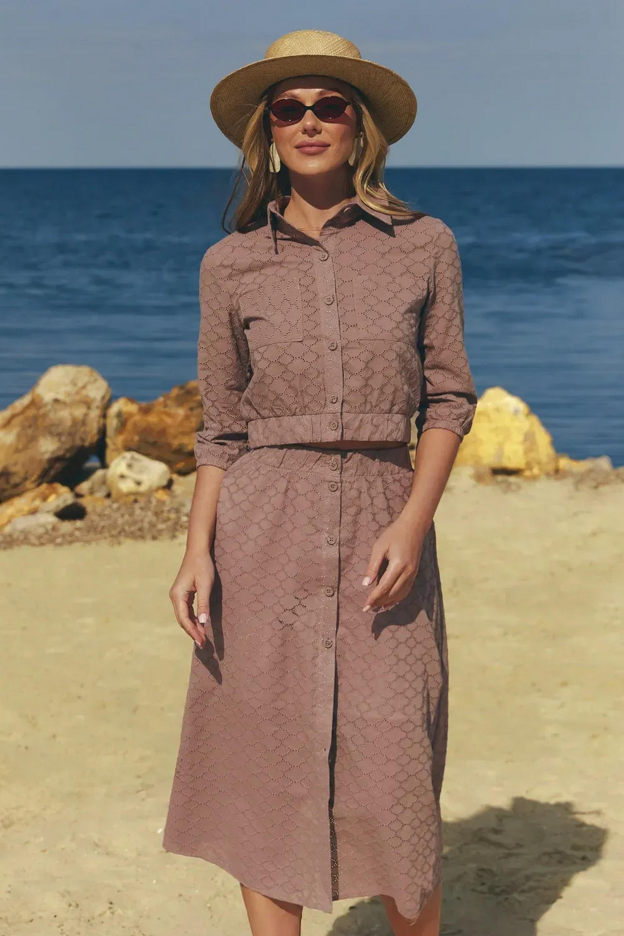 Костюм женский Seventeen кофта/юбка S-M Коричневый (104-2294.6408) - фото 5 Костюм женский Seventeen кофта/юбка S-M Коричневый (104-2294.6408) - фото 5