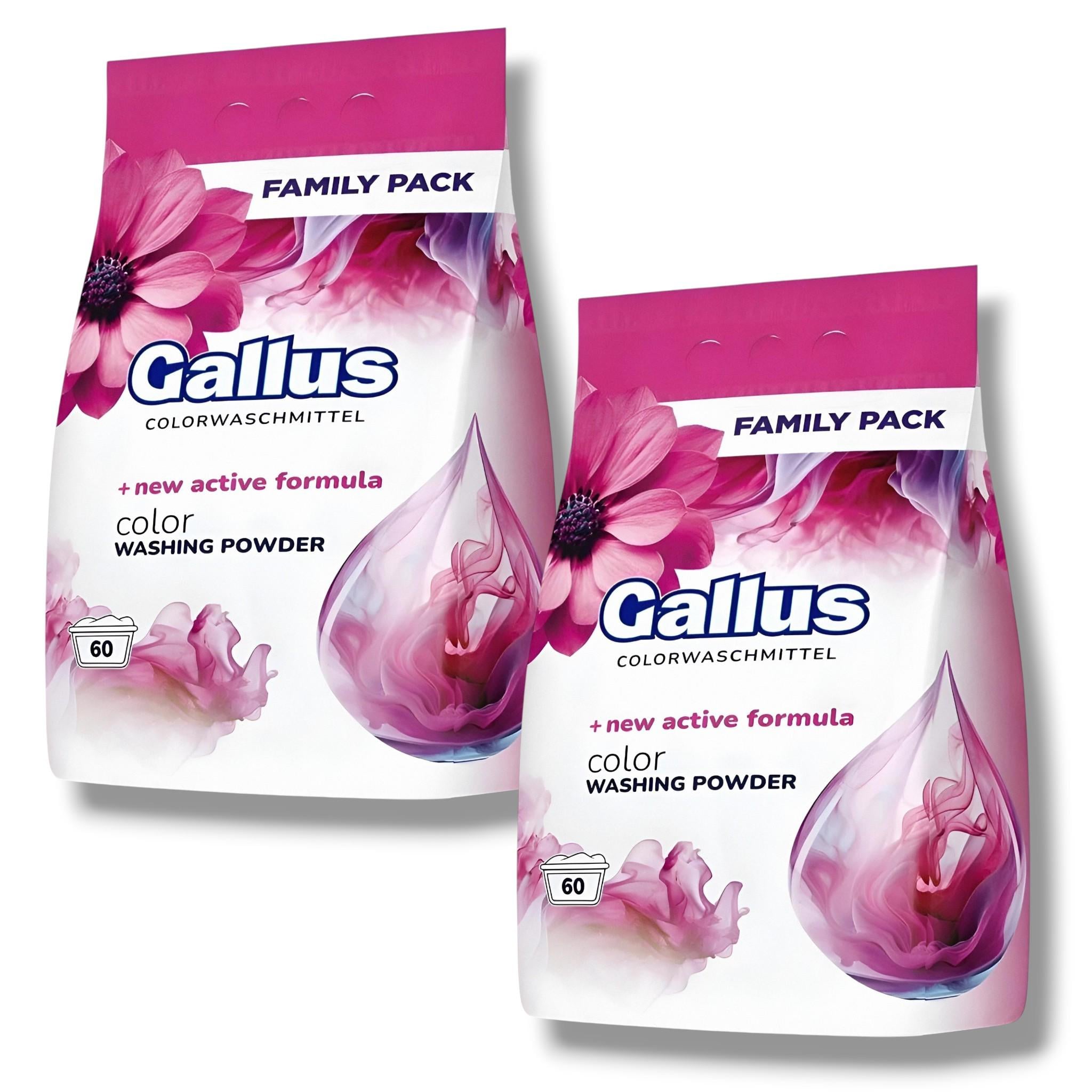 Набор порошок концентрат для стирки Gallus Color FAMILY PACK 3,6 кг 60 стирок 2 пак. (303989-2) Набор порошок концентрат для стирки Gallus Color FAMILY PACK 3,6 кг 60 стирок 2 пак. (303989-2)