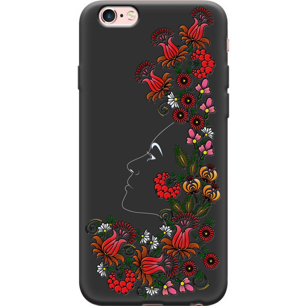 Чехол Boxface iPhone 6 3D Ukrainian Muse Чорний силікон (24523-bk64-38148)