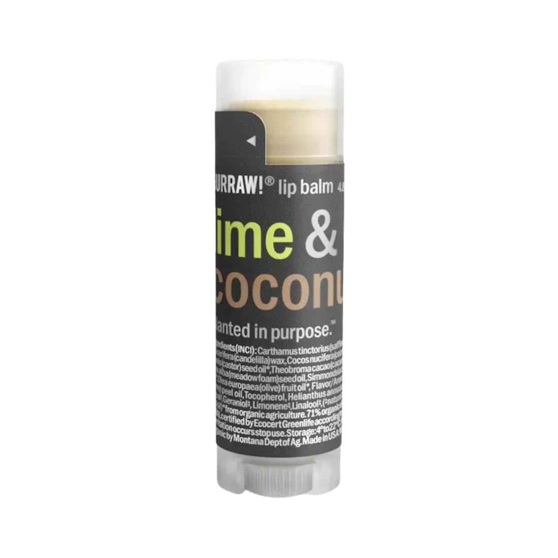 Бальзам для губ Hurraw! Lime&Coconut Lip Balm 4,8 г (27366378)