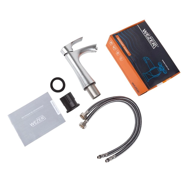 Змішувач для умивальника Wezer FAB1 Хром - фото 2 Змішувач для умивальника Wezer FAB1 Хром - фото 2