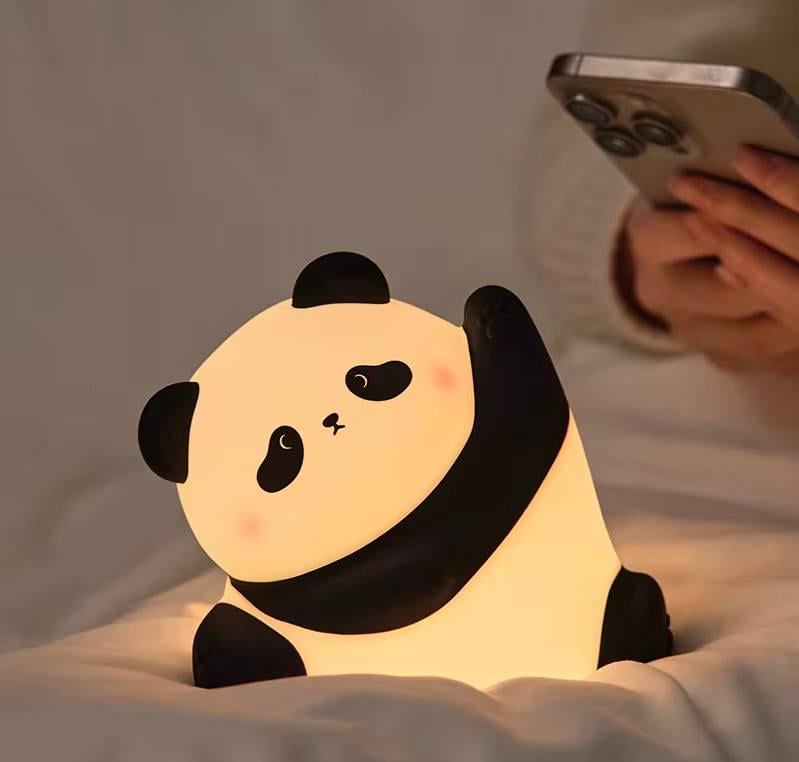 Нічник дитячий силіконовий Панда м'який сенсорний з акумулятором (S02) - фото 3 Нічник дитячий силіконовий Панда м'який сенсорний з акумулятором (S02) - фото 3