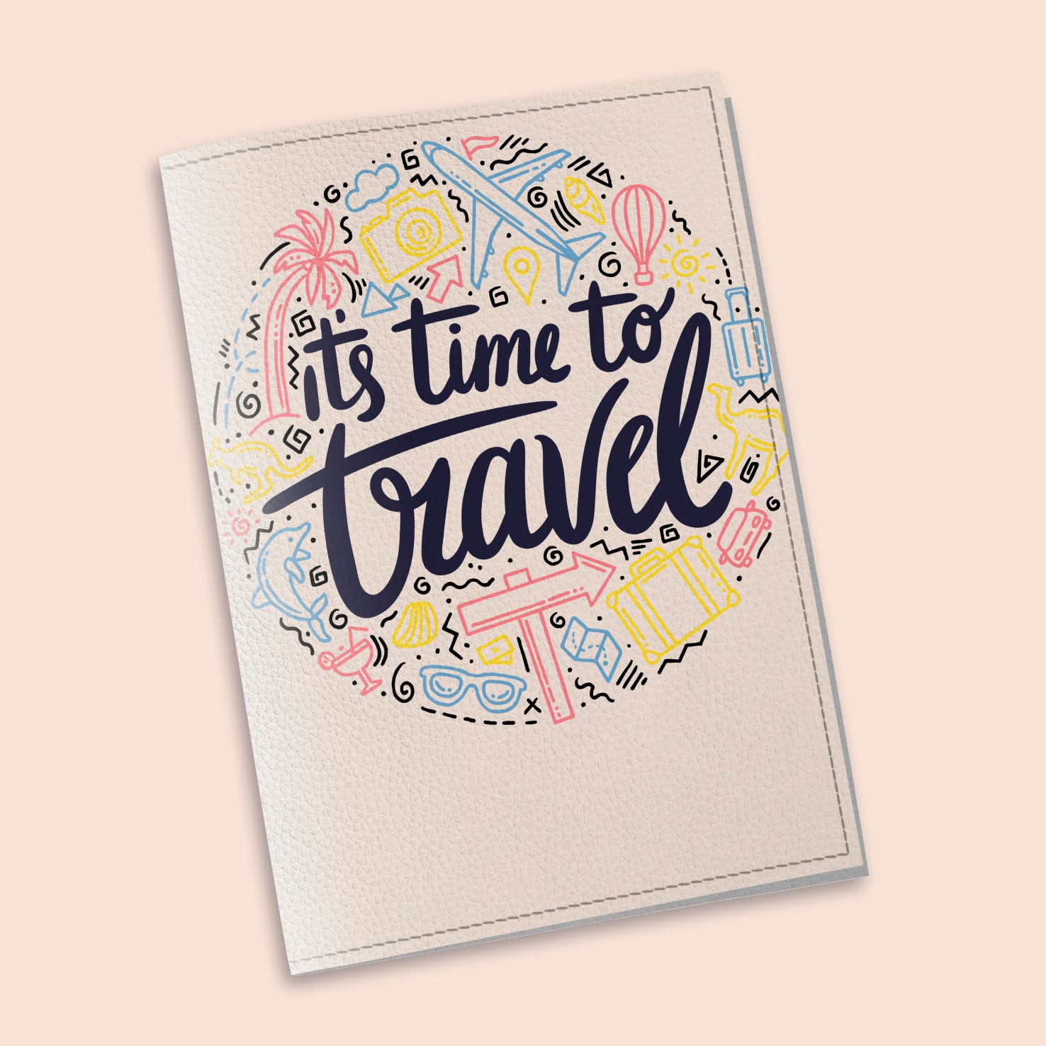 Обложка на паспорт The cover its time to travel 9,6x13,3 см (912064)