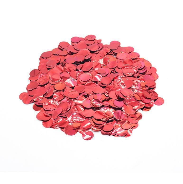 Конфетти круглые из фольги 10 г 25 мм Красный (62051/7)